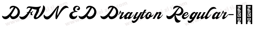 DFVN ED Drayton Regular字体转换